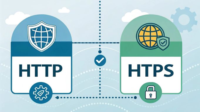 HTTP与HTTPS：数据传输安全对比示意图