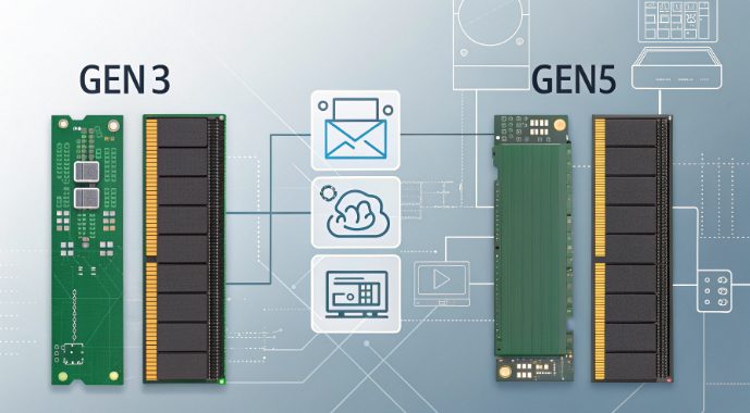 Gen3 vs Gen5 NVMe SSD对比