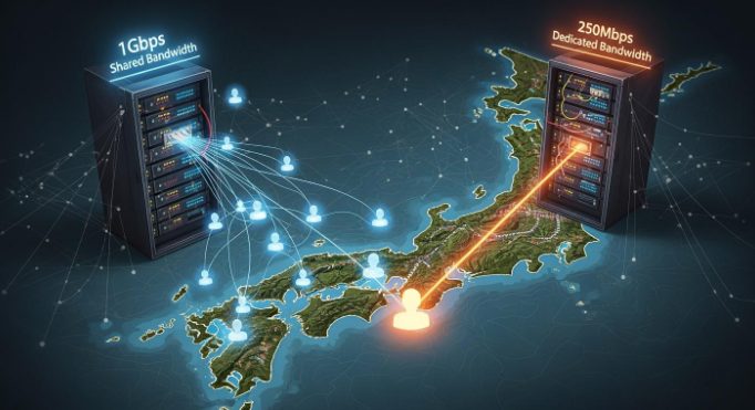 1Gbps 共享带宽与 250Mbps 独享带宽对比图 1Gbps 共享带宽与 250Mbps 独享带宽对比图