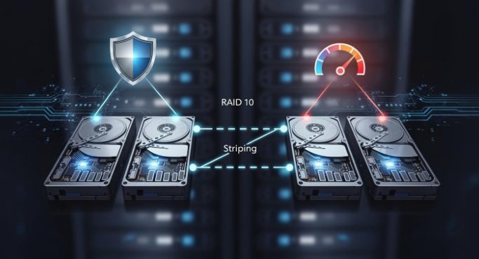RAID 10 示意图:兼顾速度与数据安全 RAID 10 示意图:兼顾速度与数据安全