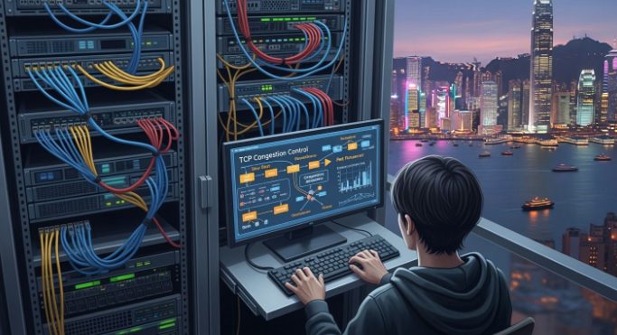 香港服务器上 TCP 拥塞控制示意图 香港服务器上 TCP 拥塞控制示意图