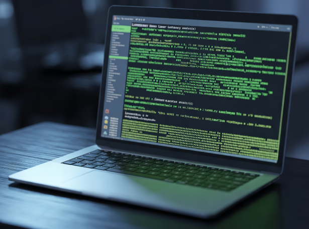 展示 Linux 服务器延迟分析内核追踪流程的终端会话