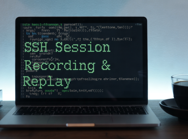 展示 Linux 服务器 SSH 会话录制与回放流程的终端界面