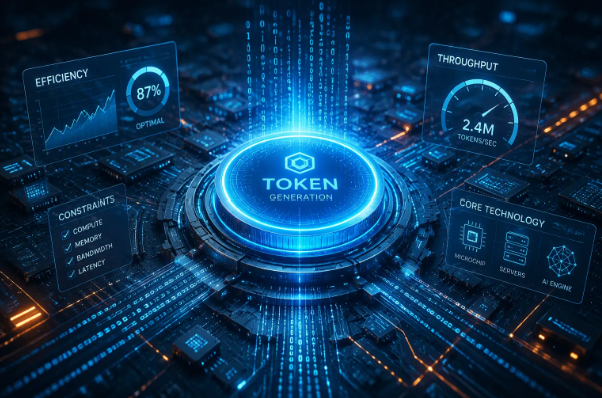 展示 Token 生成效率关键约束的示意图。